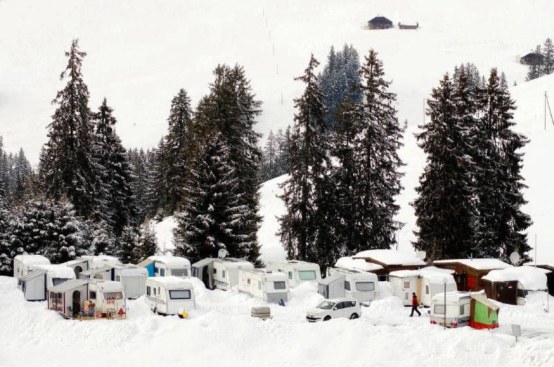 Wintercamping, campen, Wohnwagen, Camper